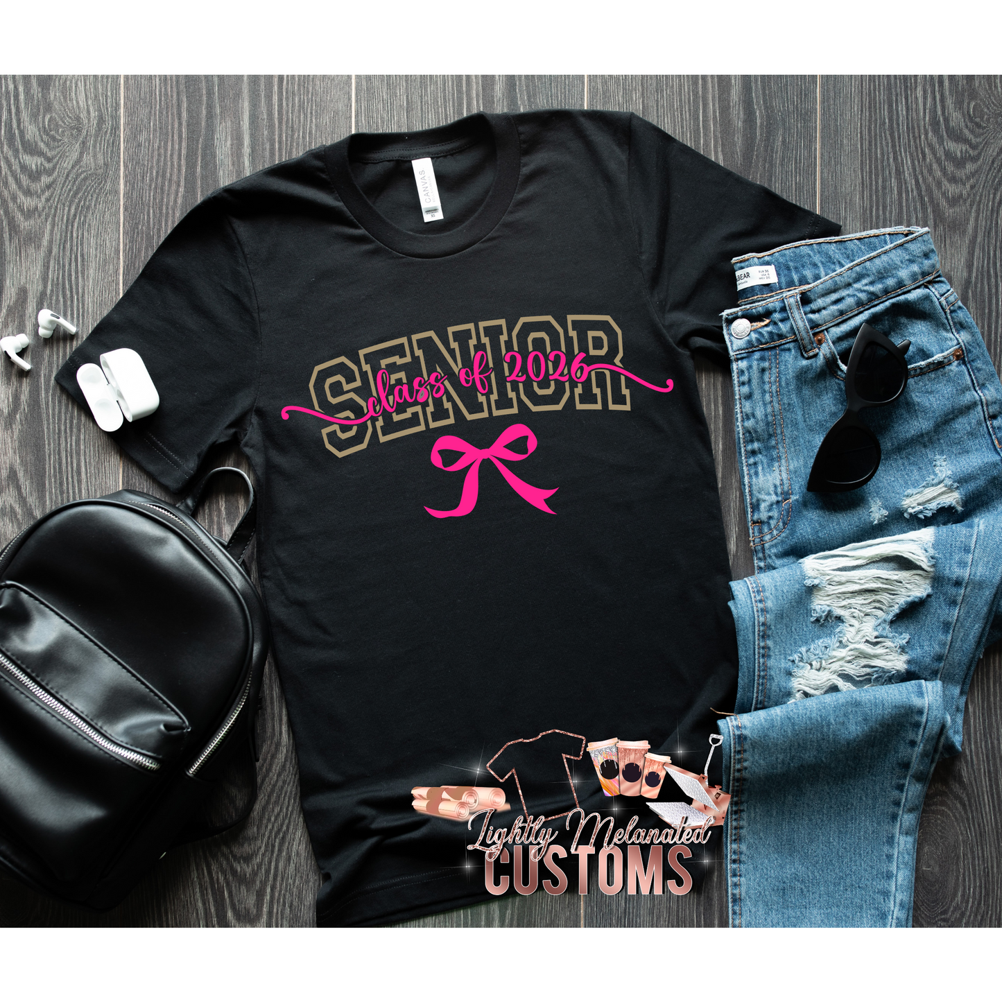 Senior Class of 2026 Shirt – Custom Graduation Tee with Bow Design