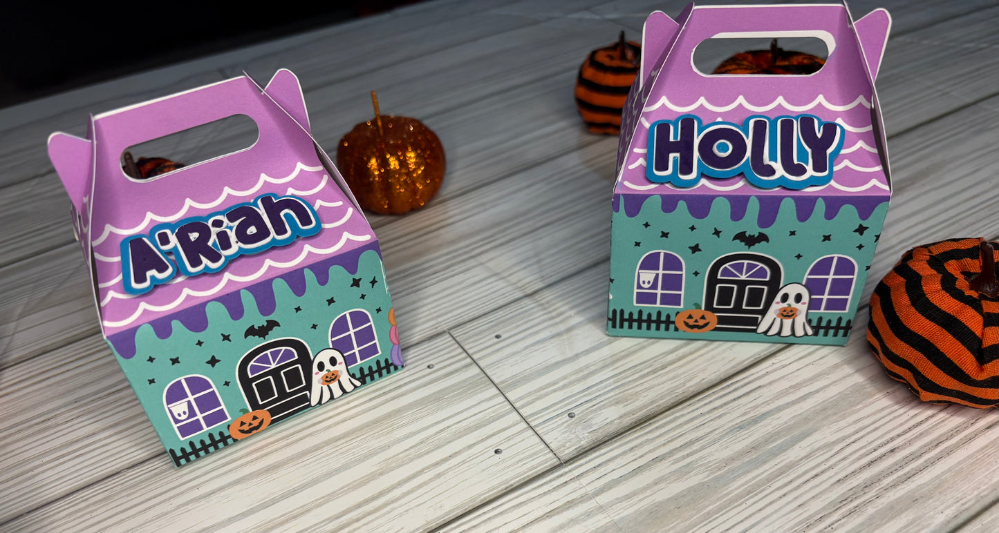 🎃 Personalized Halloween Treat Boxes 👻