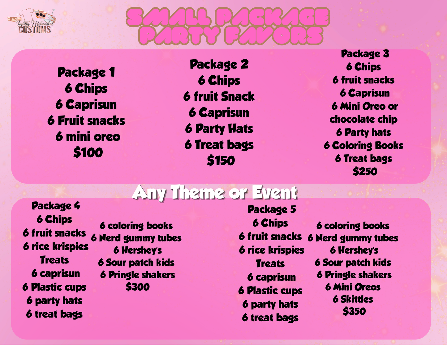 Small Package Party Favors