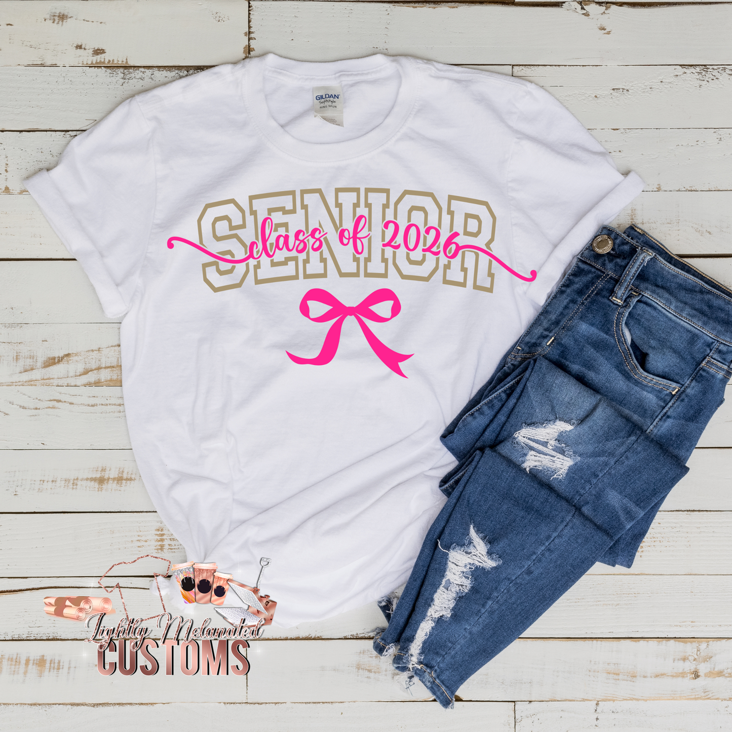 Senior Class of 2026 Shirt – Custom Graduation Tee with Bow Design